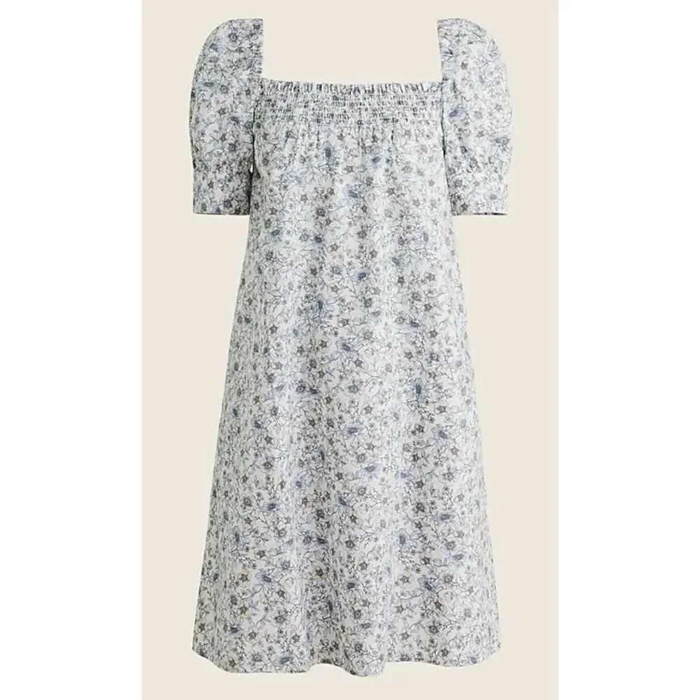 J. Crew Cotton Poplin Shift Dress in Floral Vines Size XS / Néw No Tags